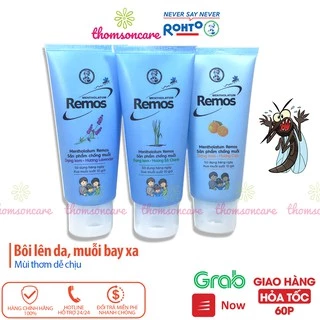 Kem chống muỗi Remos hương lavender, sả chanh, hương cam tuýp 70g giúp xua đuổi muỗi