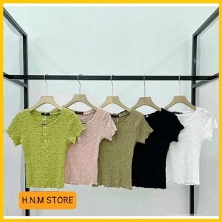 ( chuyên sỉ) Áo thun xốp khuy tay ngắn xinh chuẩn shop H.N.M STORE