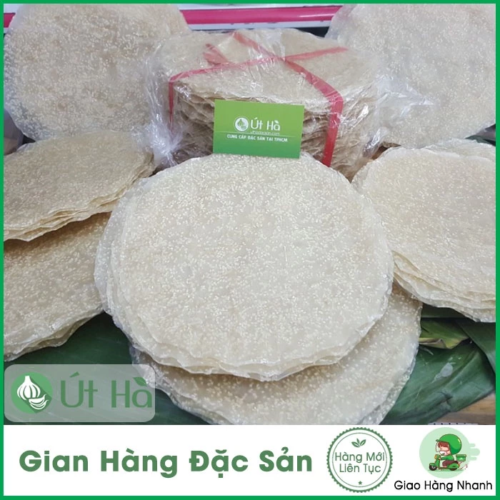 Bánh Tráng Gạo Để Nướng Mè Đen /Trắng - Ràng 10 Cái Bánh Tráng Quảng Ngãi - Út Hà Đặc Sản