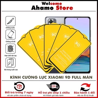 Cường lực Redmi Note 10 Pro Note 9s Pro Mi 10T Pro 10i Mi 9 Mi 8 Lite Note 8 Pro Note 7 Pro Poco F2 F3 F4 GT Kính [9D]