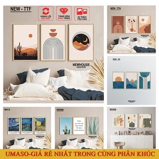 Bộ 3 tranh treo tường canvas cho phòng ngủ, phòng khách. Tặng kèm đinh treo