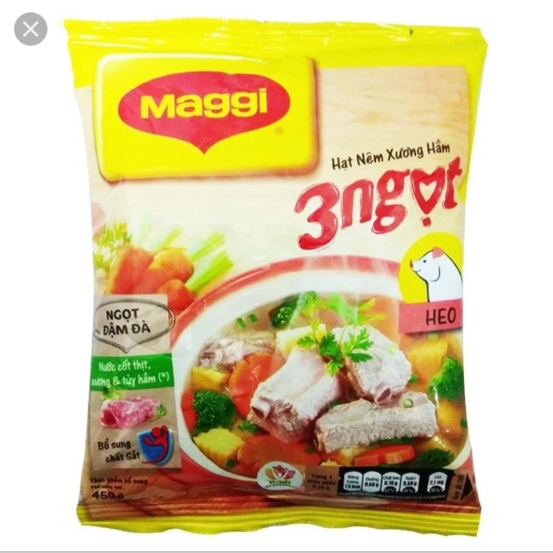 hạt nêm maggi 3 ngọt vị heo 900g