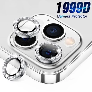 Dán kim cương bảo vệ mắt camera Cho iPhone 11 12 13 14 15 Pro Max