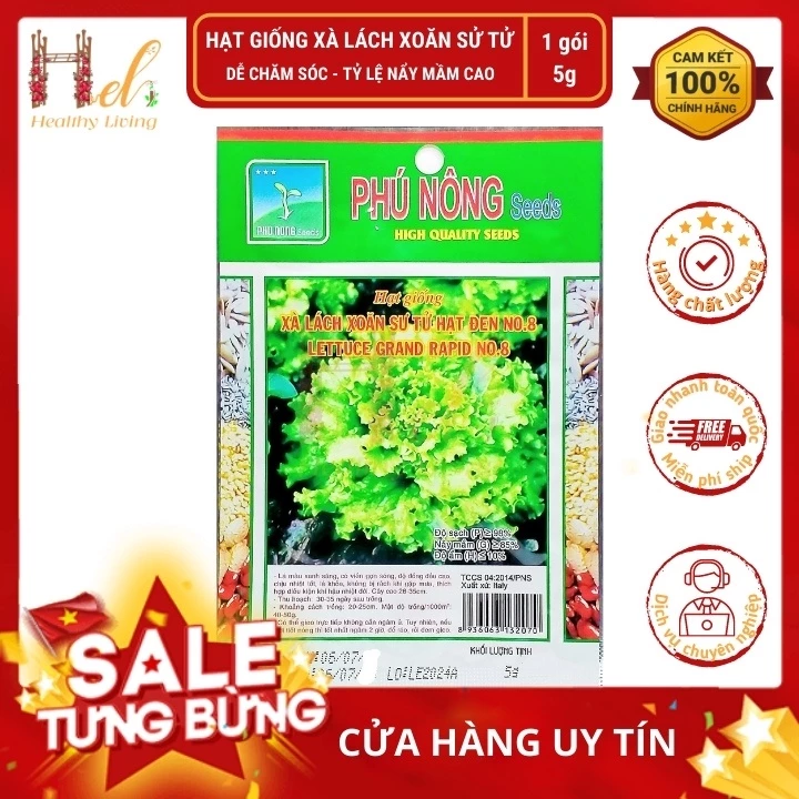 Hạt Giống Rau Xà Lách Xoăn Sư Tử Hạt Đen Chịu Nhiệt, Dễ Trồng- Trồng Hạt Giống Rau Củ Quả Bằng Đất Sạch, Xơ Dừa, Mùn Dừa