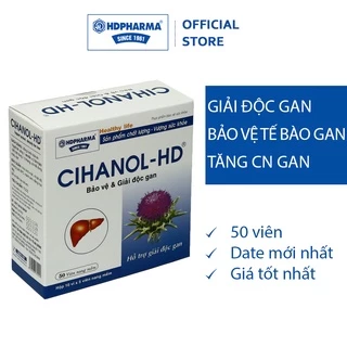 Cihanol HD - Viên Uống Hỗ Trợ Giải Độc và Tăng Cường Chức Năng Gan (Hộp 50 Viên)