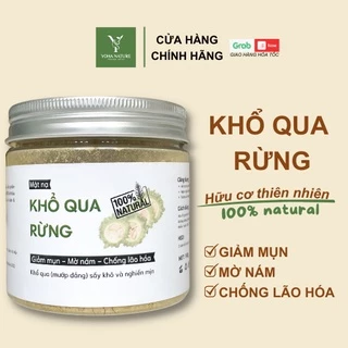 Bột đắp mặt nạ Khổ Qua Yoha nguyên chất, dưỡng trắng, ngừa mụn thâm nám, không chất bảo quản (Đắp mặt, rửa mặt)