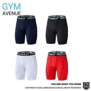 Quần Legging thể thao nam PRO COMBAT Dáng ngắn - Quần giữ nhiệt nam dạng đùi 2BROS® chuyên GYM Bóng Rổ Đá Banh QL01