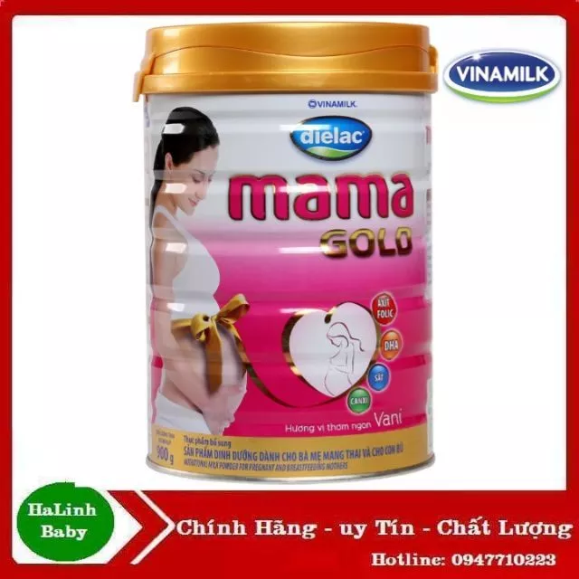 Sữa bầu Dielac MaMa Gold mẫu mới hộp 900g ( Date 2025 )