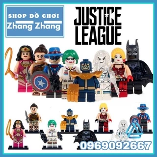 Đồ chơi Xếp hình gồm Wonder Woman - Joker - Haley Quinn - Thanos - Captain America Minifigures WM6014