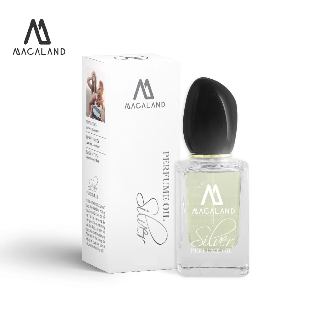 Nước hoa nam nữ unisex Silver MACALAND 30ml dạng xịt hương thơm trầm tính mát mẻ quyến rũ gợi cảm nhẹ nhàng