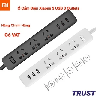 Ổ Cắm Điện Xiaomi Power Strip 3 USB 3 Outlet - Hàng Chính Hãng