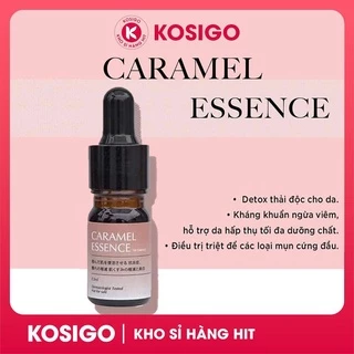 Serum Caramel Essence Nhật Bản chính hãng 5ml, ngừa mụn xoá thâm phục hồi da căng bóng