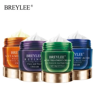 Breylee Set 40g Kem Hỗ Trợ Giảm Mụn Dưỡng Ẩm Chống Lão Hóa Chứa Axit hyaluronic / vitamin c / retinol / vitamin c