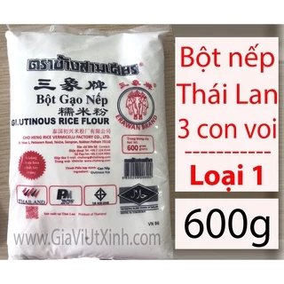 BỘT NẾP THÁI LAN 3 CON VOI 600G - ERAWAN BRAND GLUTINOUS RICE FLOUR