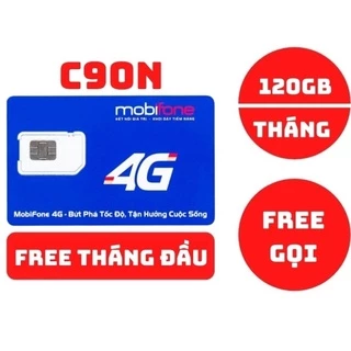 SIM 4G Mobi C90N (TẶNG 120GB + 1000 PHÚT + 50 PHÚT NGOẠI MẠNG)