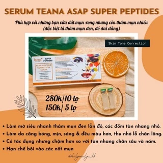 Serum Teana Asap Skin Tone Corection giúp mờ thâm mụn và tàn nhang nám, làm da trắng sáng căng mịn