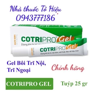 ￼Kem bôi trĩ Cotripro gel - Giúp co trĩ, giảm đau rát nhanh chóng - Dùng cho người bị trĩ, trĩ nội, trĩ ngoại.