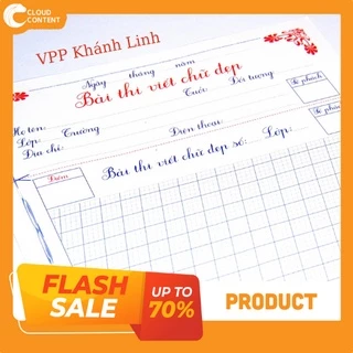 Giấy thi viết chữ đẹp 100 tờ - 2 mặt