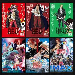 One Piece Phiên Bản Sân Khấu Red-Haired Ca Sĩ Poster Dán Tường Anime Nhật Bản Poster Phòng Ngủ Luffy Ký Túc Xá Dán Tường Nhãn Dán Tường Một Mảnh Poster HD Phim Bảo Vệ Dính Poster