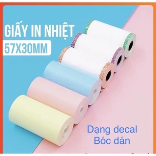 Giấy in decal k57 bóc dán cho máy in peri page, máy in mèo