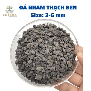 Đá nham thạch đen size 3-6mm ( Black lava rock) triết lẻ