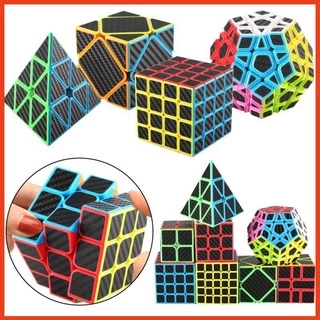 Bộ Sưu Tập Rubik Carbon MoYu MeiLong 2x2 3x3 4x4 5x5, Rubik Tam Giác, Rubik 12 Mặt khối lập phương