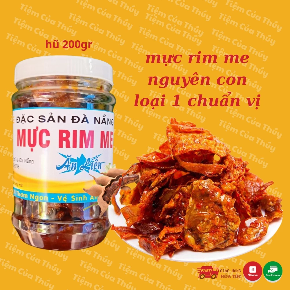 Mực rim me nguyên con 200gr chuẩn vị Đặc Sản Đà Nẵng date luôn mới mỗi ngày