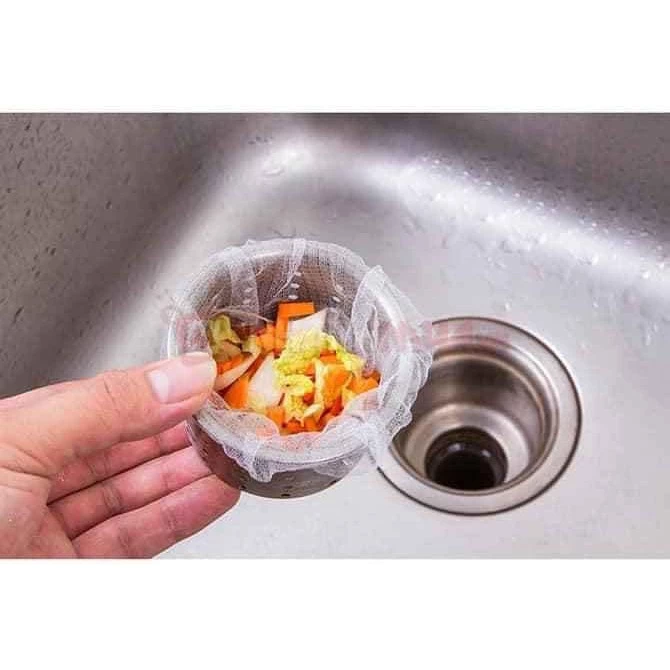 100 chiếc túi lọc rác chống tắc nghẽn bồn cầu tiện dụng