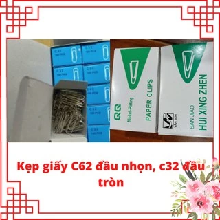 Kẹp giấy C32 đầu tròn, C62 đầu nhọn