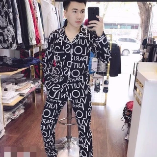 [Ưu Đãi Giảm 10k Khi Mua 2 Bộ] Bộ Pijama DD Dài Tay LOU.IS Nam Nữ Màu Trơn, Bộ Đồ Mặc Nhà Sang Trọng A1