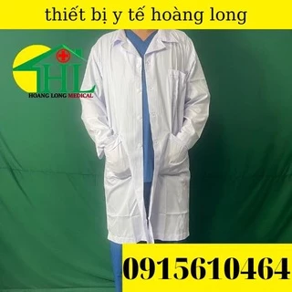 Áo blouse, áo choàng bác sĩ, dược sĩ, phòng thí nghiệm nam dài tay, dáng dài