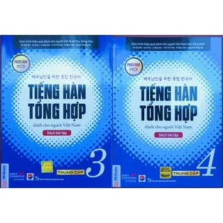 Sách Combo Tiếng Hàn Tổng Hợp Dành Cho Người Việt Nam Trung Cấp 3 4 (SBT)