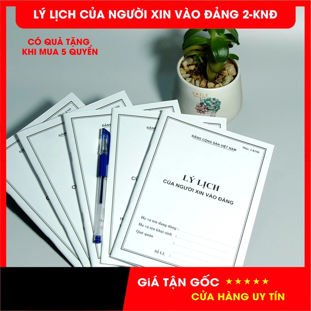 LÝ LỊCH CỦA NGƯỜI XIN VÀO ĐẢNG mẫu 02-KNĐ ( Loại 28 trang, 32 trang và 40 trang ) - CHUẨN MẪU