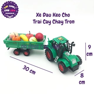 Đồ chơi xe đầu kéo chở trái cây bằng nhựa chạy trớn 1035-11