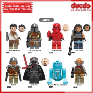 Minifigures nhân vật Chiến tranh giữa các vì sao - Đồ chơi Lắp ghép Xếp hình Mô hình Mini G001-G008