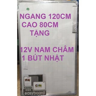 Bảng từ trắng viết bút lông hàn quốc tặng kèm bút, nam châm, lau bảng