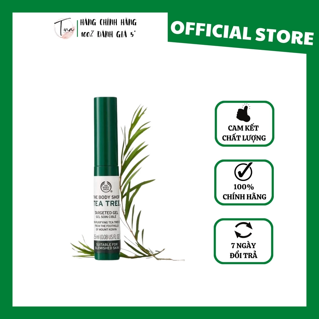 Gel chấm mụn, giảm thâm tinh chất tràm trà Tea Tree The Body Shop