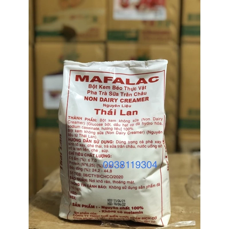 THÙNG Bột Béo Pha Trà Sữa Thái Lan Mafalac 1kg * 15 gói