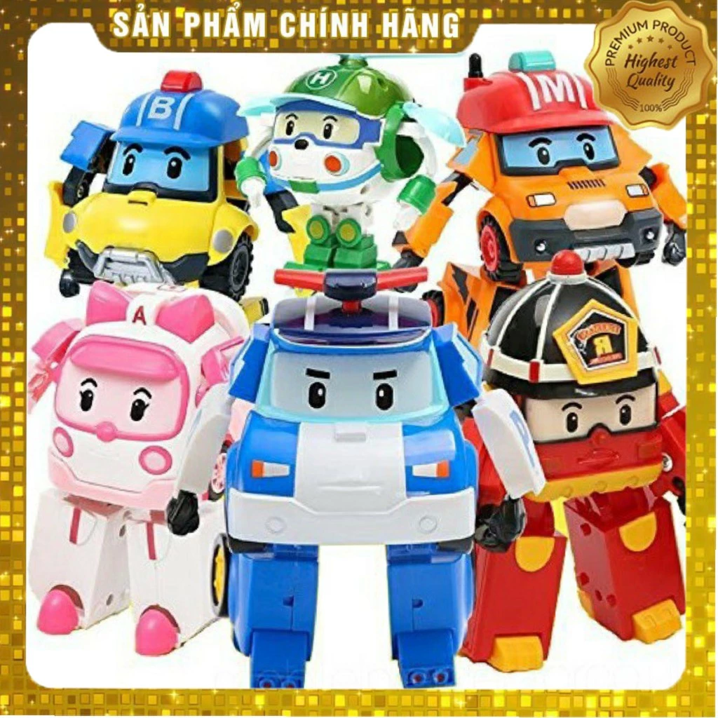 Đồ chơi LEGO biến hình biệt đội Robocar Poli 2 trong 1 cho bé cao cấp