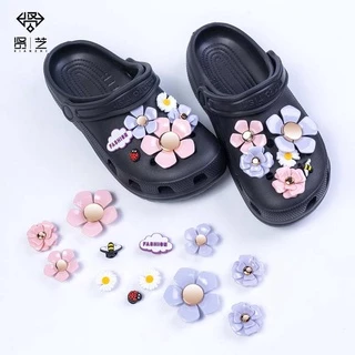 Sticker crocs Shoe Decoration for crocs đế caoSet 12 Khóa Cài Trang Trí Giày Dép / Vòng Tay / Giày Cao Gót Màu Hồng Tím DIY Thích Hợp Làm Quà Tặng Cho Bé