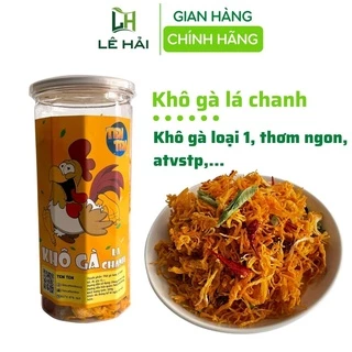 Khô gà lá chanh 300g Lê Hải hàng loại 1 thơm ngon đậm vị đồ ăn vặt Sàì Gòn đảm bảo atvstp