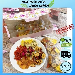 Hộp 10 gói Trà Dưỡng Nhan (long nhãn, kỷ tử, táo đỏ, hoa hồng, hoa cúc..)