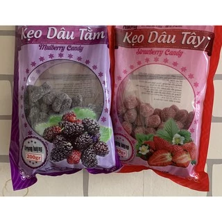 [Combo 2 gói ] kẹo Dâu tây & dâu tằm Đà Lạt 200g/gói