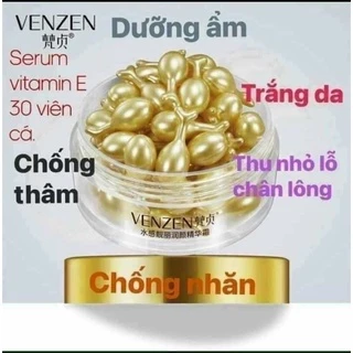 combo 4 hộp Venzen Tinh chất Hyaluronic Acid dạng viên nang dưỡng ẩm thu nhỏ lỗ chân lông nuôi dưỡng và phục hồi làn da