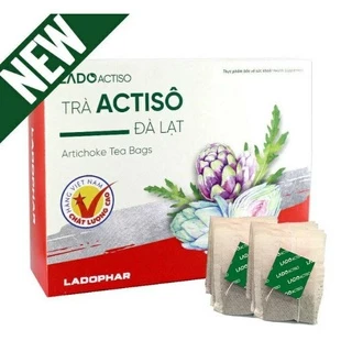 Trà Actisô Ladophar. Hộp 100 túi lọc. giúp mát gan, lợi tiểu, giải nhiệt.