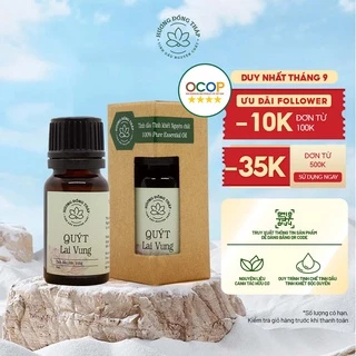 Tinh Dầu Nguyên Chất Quýt Lai Vung - Hương Đồng Tháp 10, 30ml - Khử Mùi, Thư Giãn, Chống Say Xe Hiệu Quả.