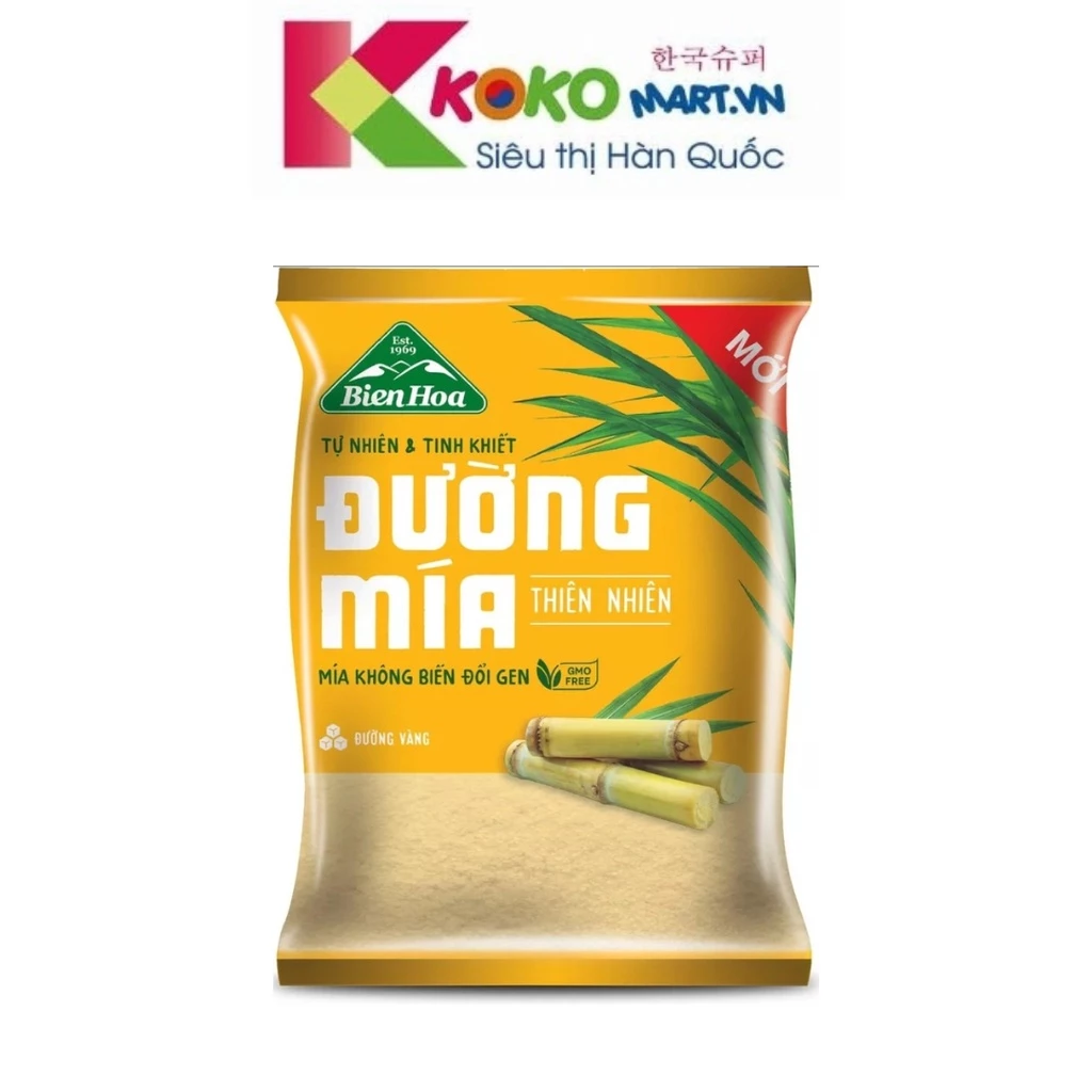 Đường mía vàng thiên nhiên Biên Hoà 1kg