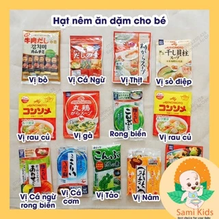 Tổng hợp các loại hạt nêm, gia vị nấu cháo, đồ ăn dặm an toàn cho bé từ 5 tháng SAMI KIDS