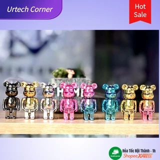 Gấu bearbrick Urtechcorner decor mô hình dây đeo điện thoại móc chìa khóa xe hơi đẹp cute trang trí treo túi xách ba lô