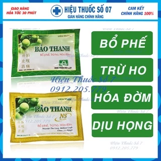 Viên ngậm ho Bảo Thanh - Kẹo ngậm giúp hóa đờm, thông cổ, mát họng - Vỉ 5 viên